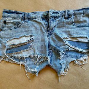 CPJ Short jean shorts distressed Vintage with fray size 5